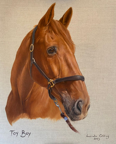 Toy Boy - Oil on canvas ~ Lucinda Coldrey Fine Art