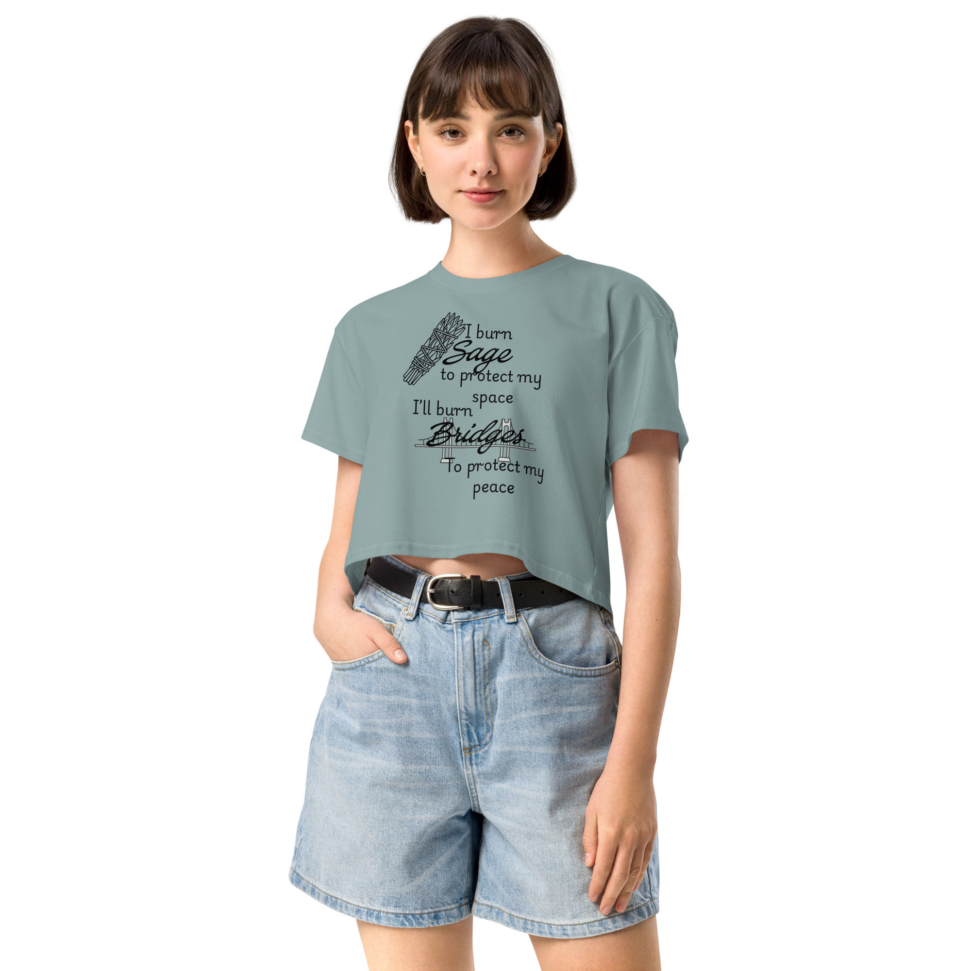 Burning Sage & Bridges Crop Top
