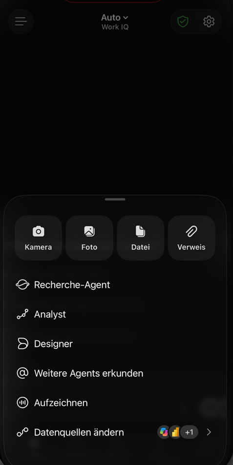 Aufzeichnen-Schaltfläche Copilot-App
