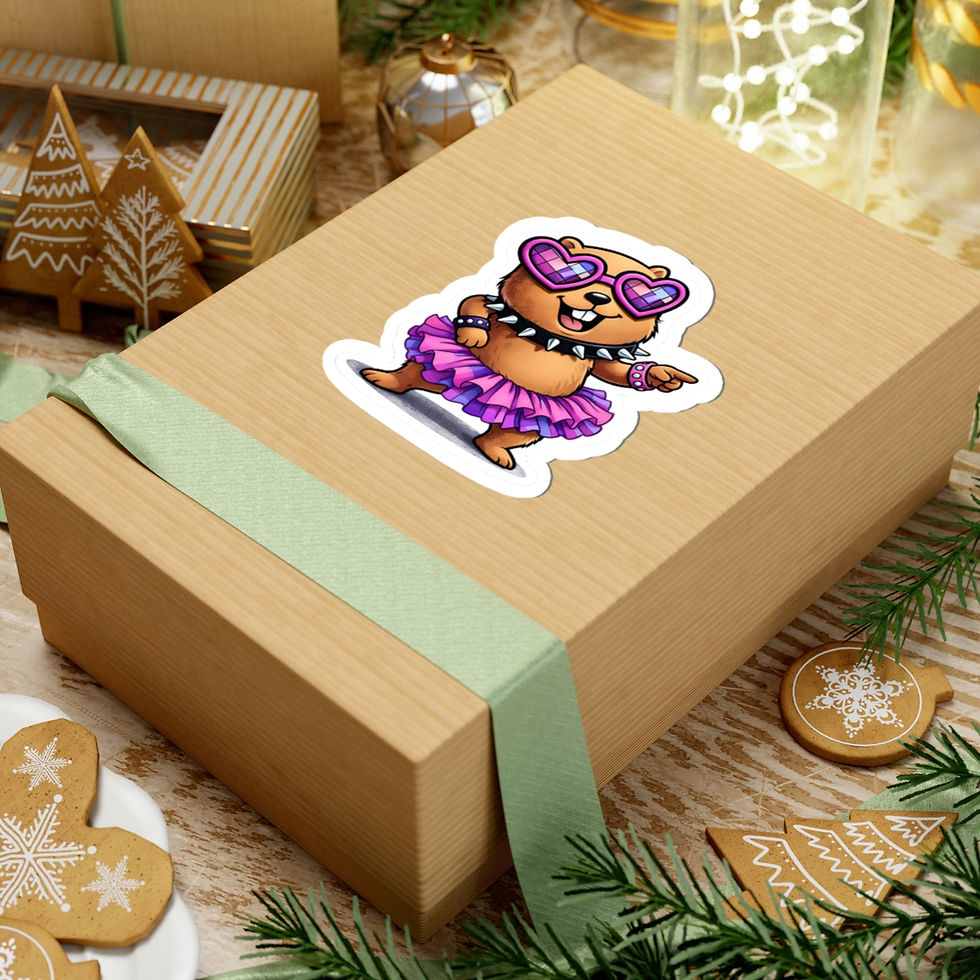Thumbnail: Girly Groundhog - Sticker