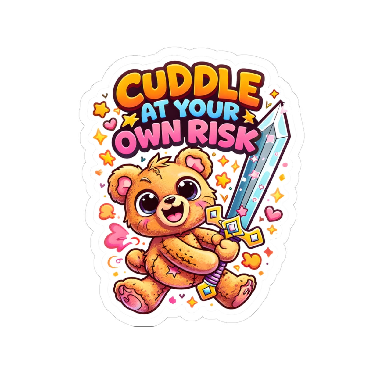 Uncuddle Bear - Sticker