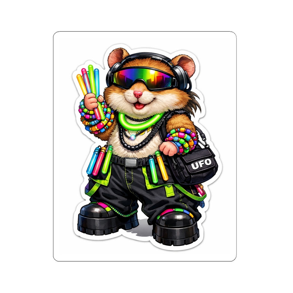 Thumbnail: Rave Hamster - Sticker