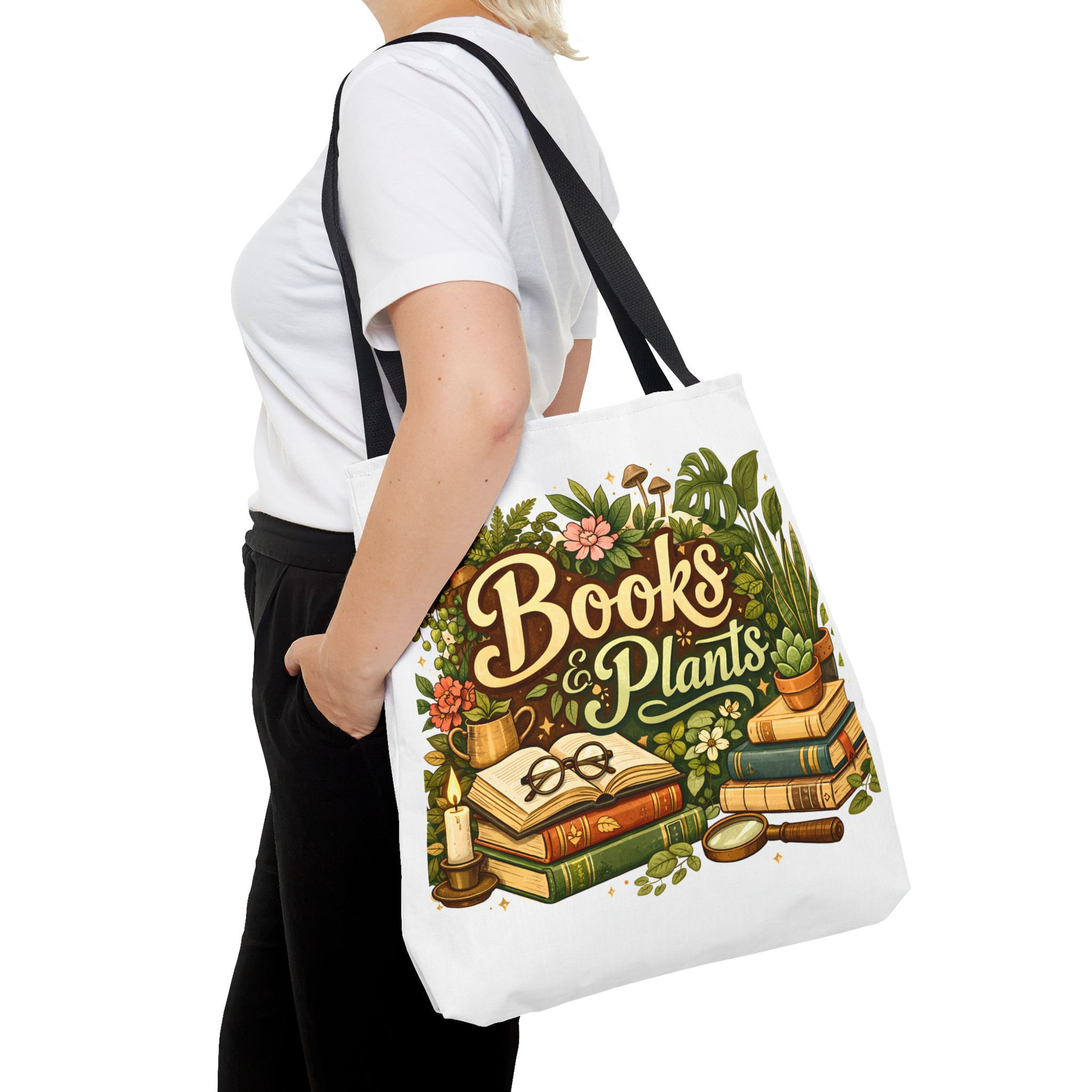 Books and Plants - Tote Bag