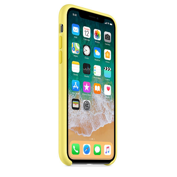 Miniatura: Funda Silicone Case para el iPhone X - Amarillo limón