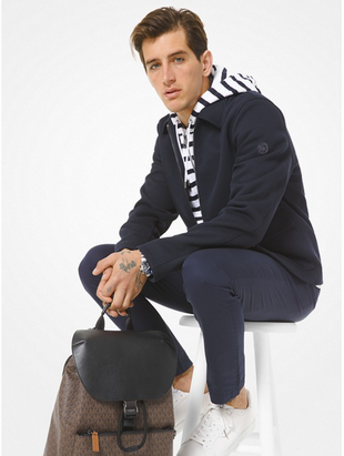 Michael Kors with model Austin Augie: Styled by Alissa Eisemann