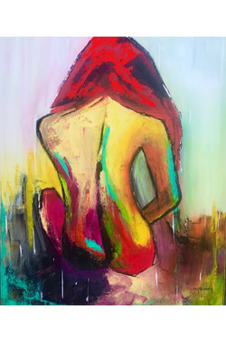 Femme aux cheveux rouges