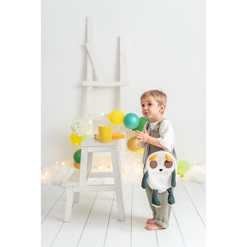 Miniaturbild: Handtasche Crochetts Gelb Pandaknochen