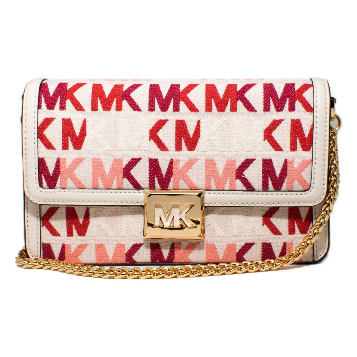 Damen Handtasche Michael Kors 35S2G8ML6J-LT-CRM-MULTI 25 x 15 x 7 cm