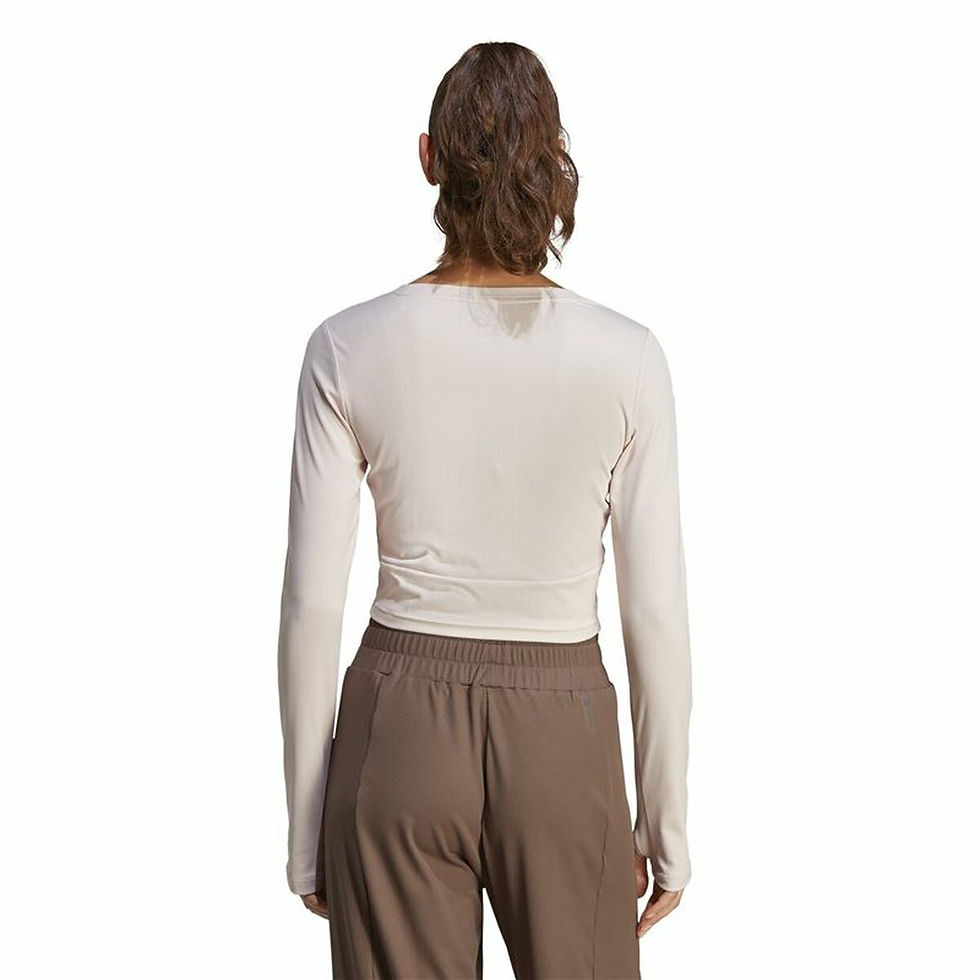 Miniaturbild: Langarm Damen T-Shirt Adidas Studio Beige