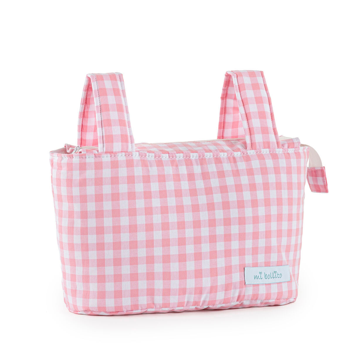 Organizer-Tasche für Kinderwagen Mi bollito Rosa Vichy 15 x 18 x 45 cm
