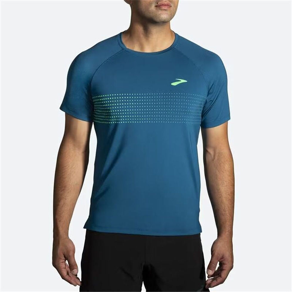 Miniaturbild: Herren Kurzarm-T-Shirt Brooks Atmosphere  2.0 Türkis