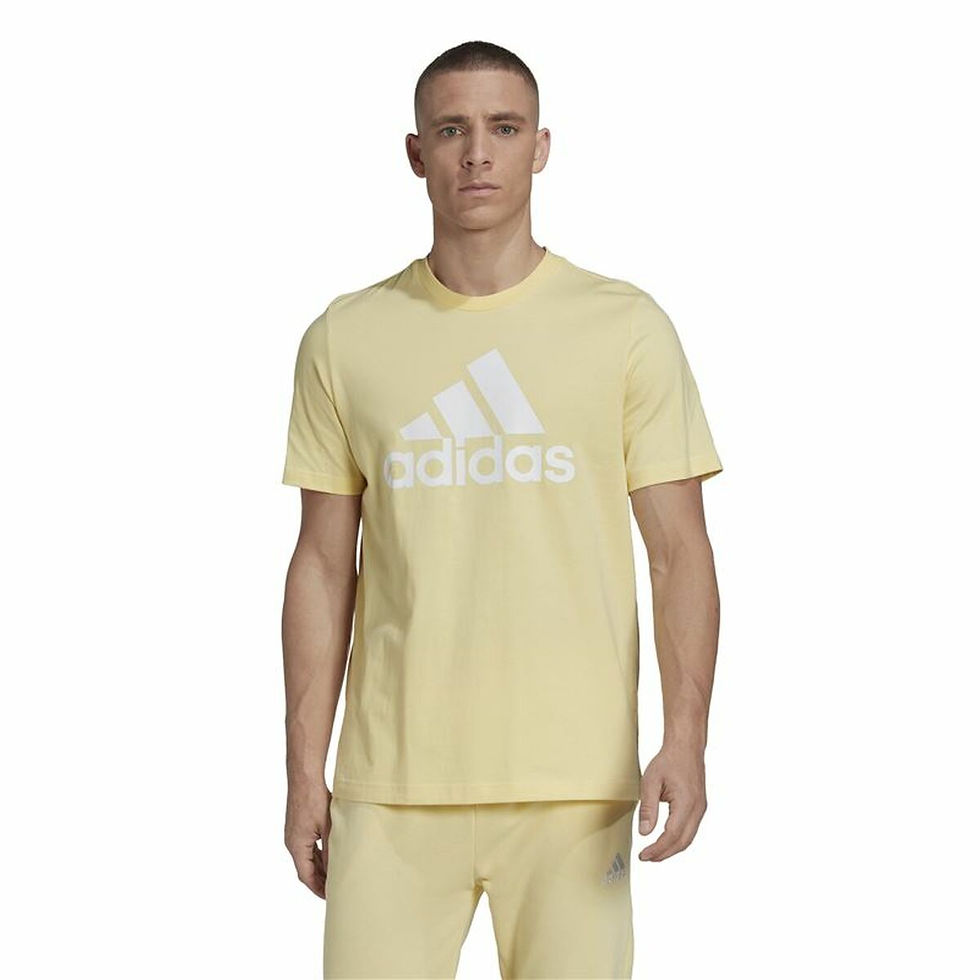 Miniaturbild: Herren Kurzarm-T-Shirt Adidas Essentials Big Logo Gold