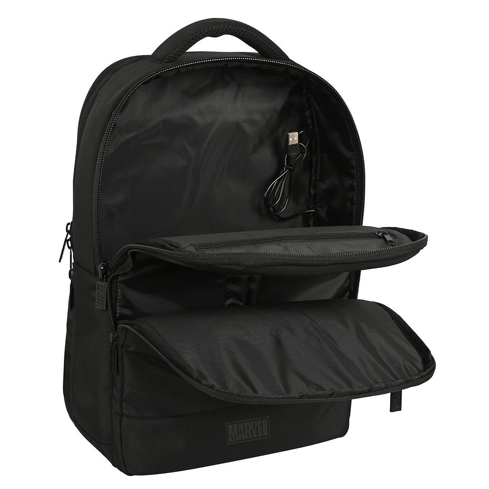 Miniaturbild: Laptop- und Tablet-Rucksack mit USB-Anschluss Capitán América Schwarz