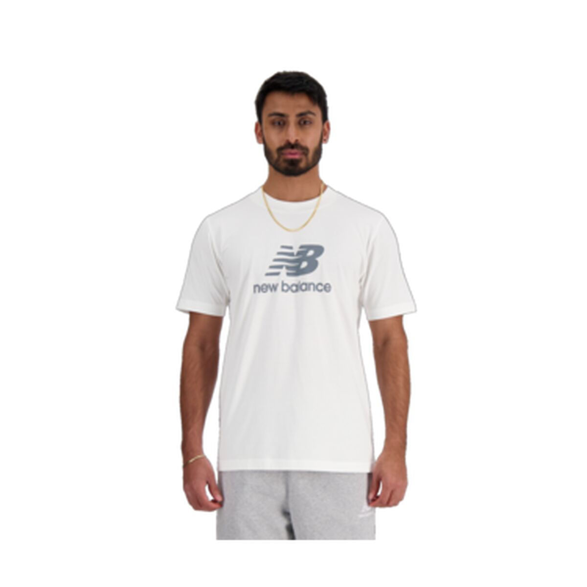 Herren Kurzarm-T-Shirt New Balance MT41502 WT Weiß