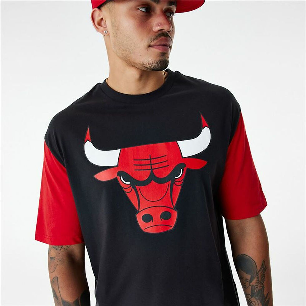 Miniaturbild: Herren Kurzarm-T-Shirt New Era NBA Colour Insert Chicago Bulls Schwarz