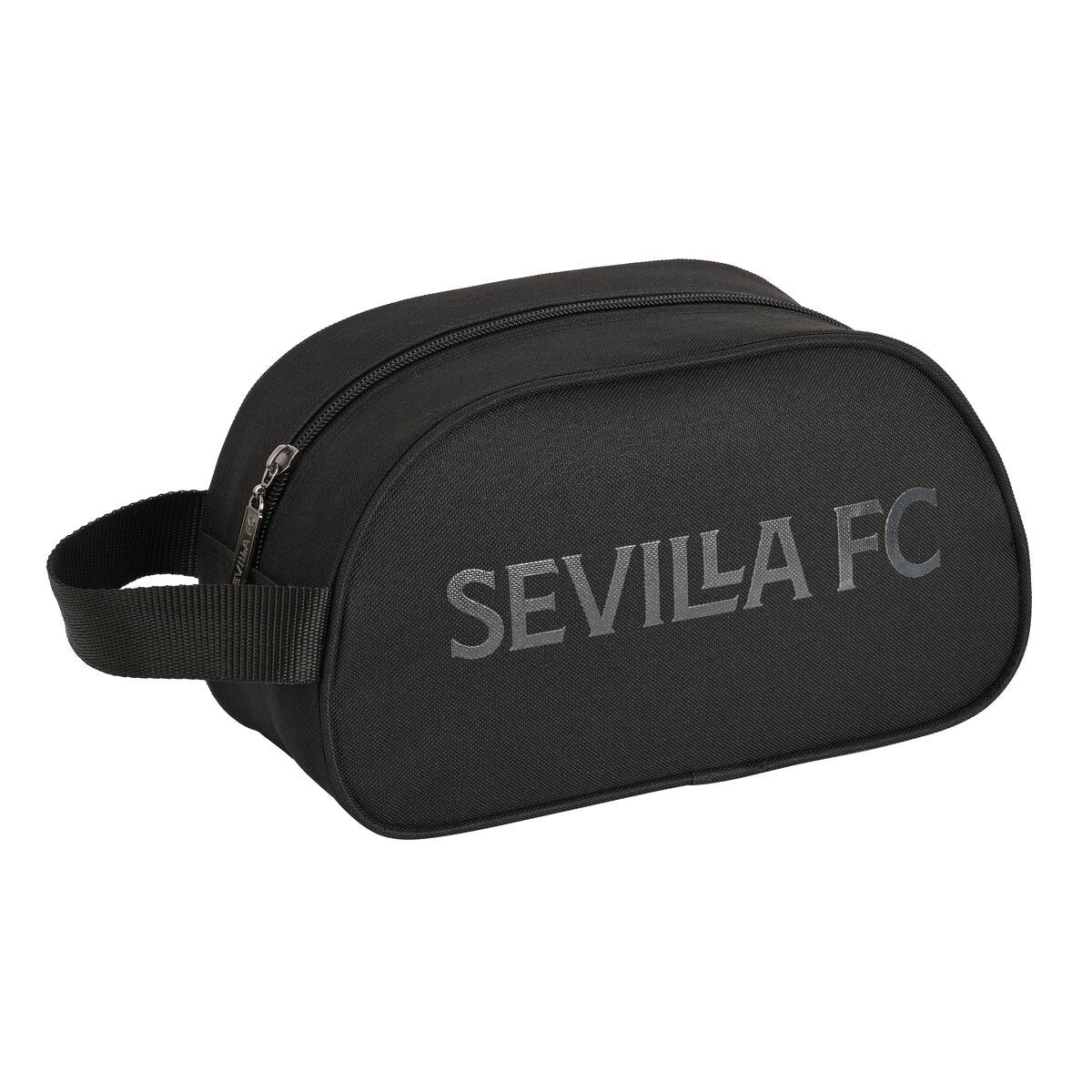 Kulturbeutel für die Schule Sevilla Fútbol Club Teen Schwarz (26 x 15 x 12 cm