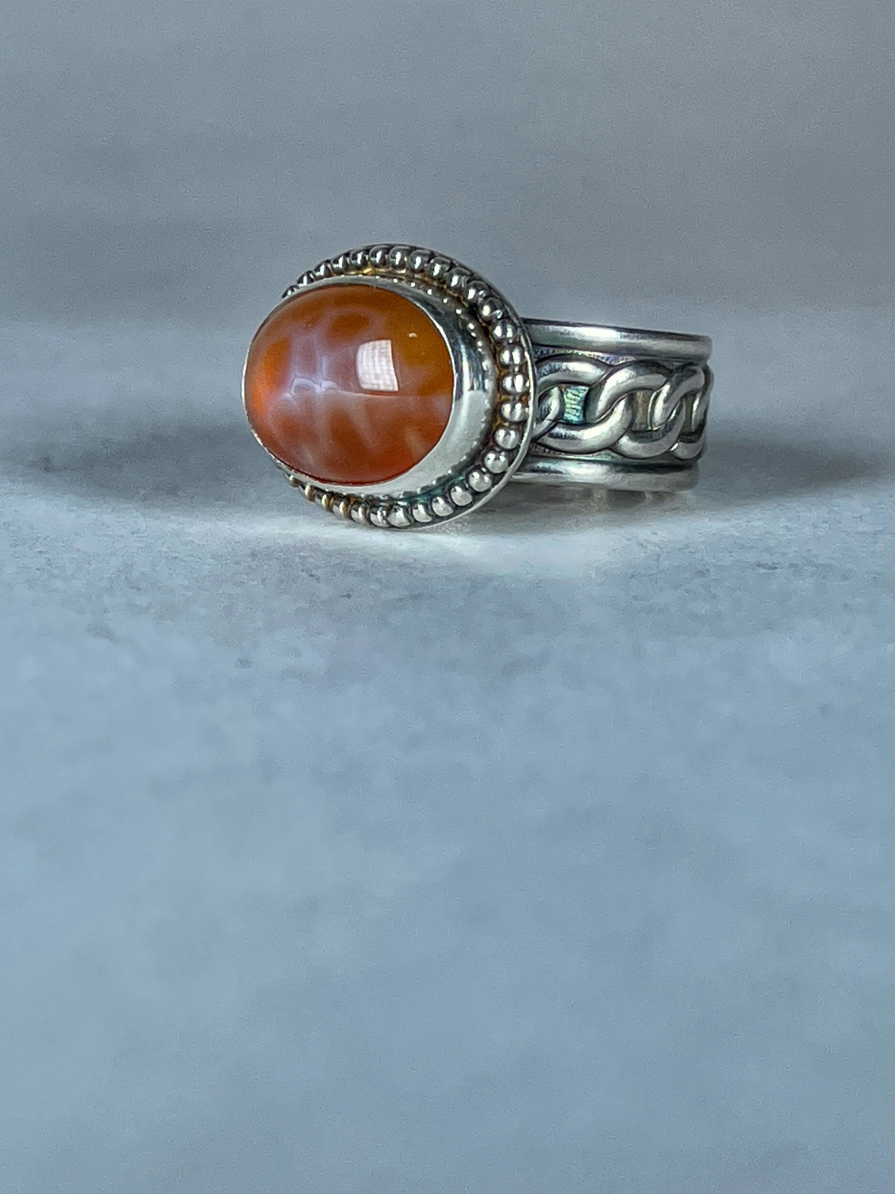 Snakeskin Agate set in Sterling Silver