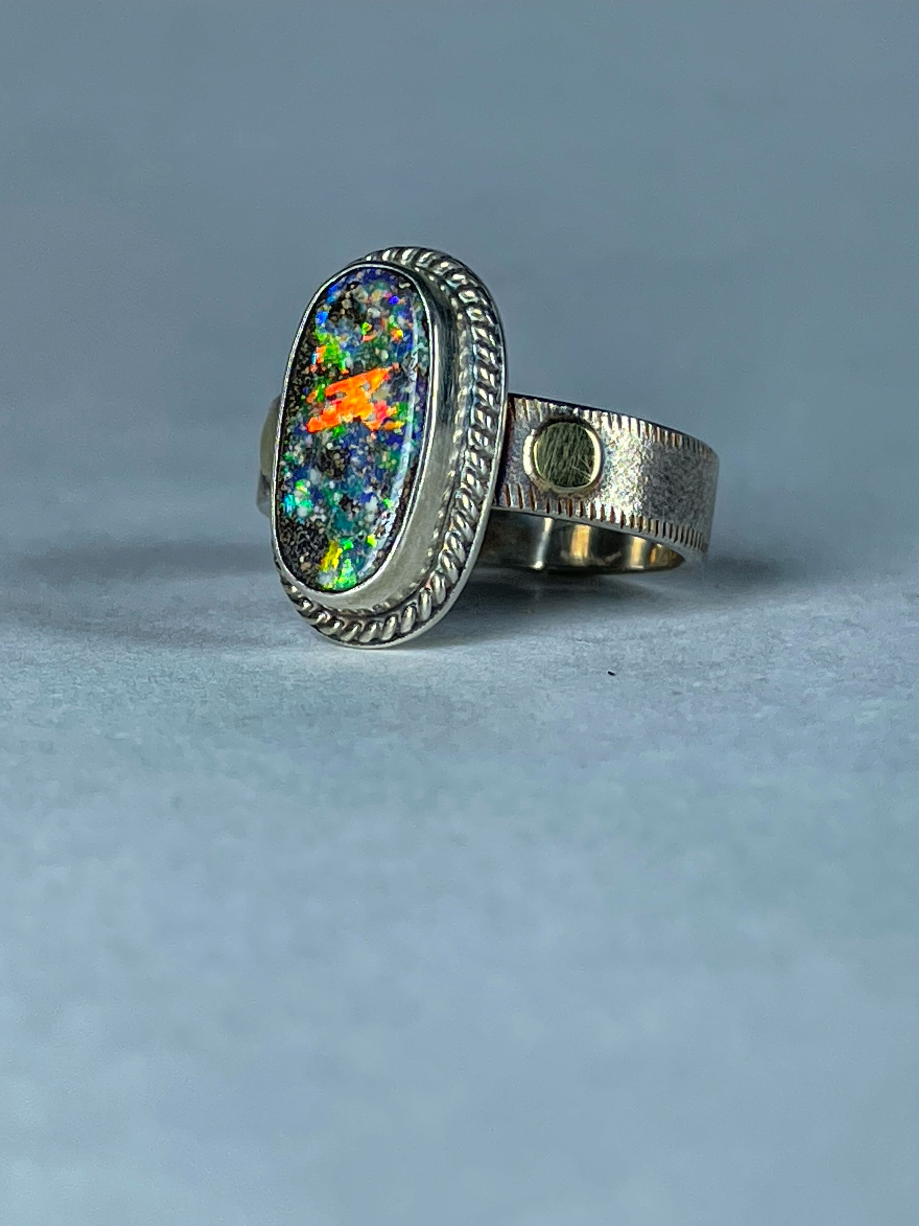 Boulder Opal Ring