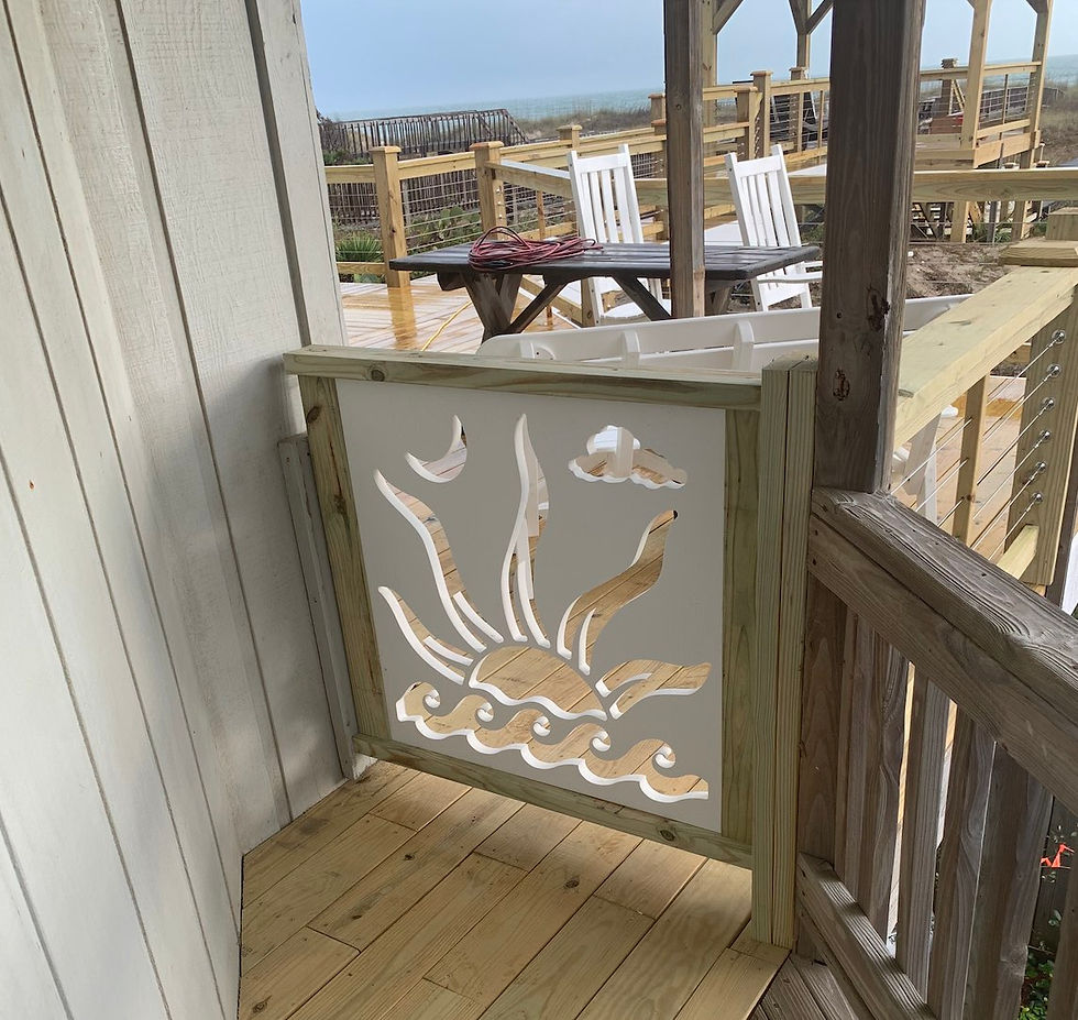 Thumbnail: ® Sun, Sea & Waves 3/4"D White PVC Gate Panel 31.5"x31.5"