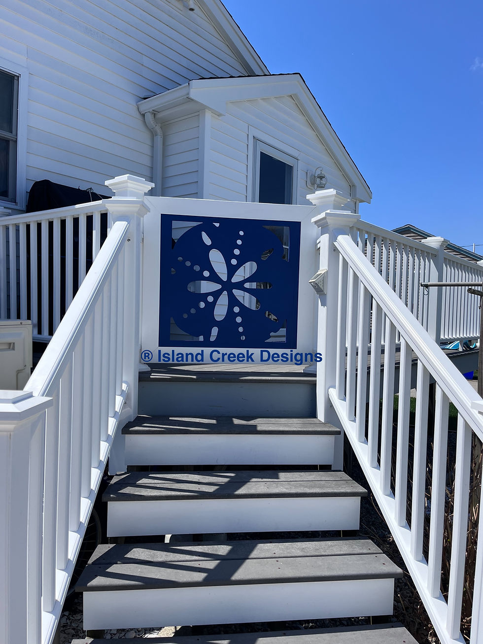 Thumbnail: ® Sand Dollar Gate Panel 31.5"x31.5" 3/4" Thick Premium Solid White PVC w/ UV-In