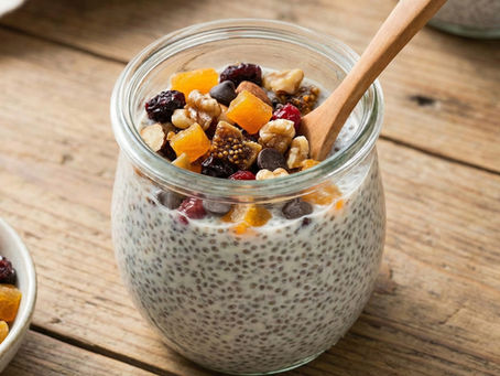 Chia Seed Pudding with Guiltchip Dry Fruit Mix