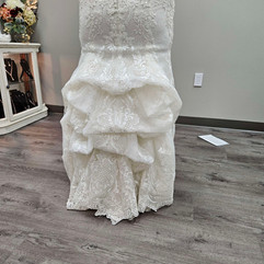 french bustle with lace