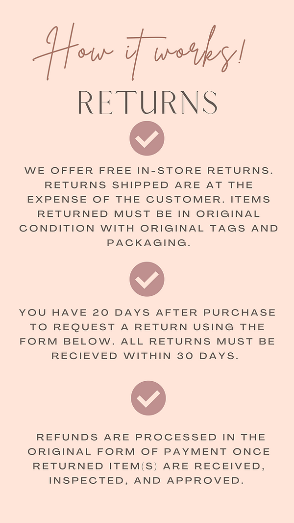Pink Return Policy Information 