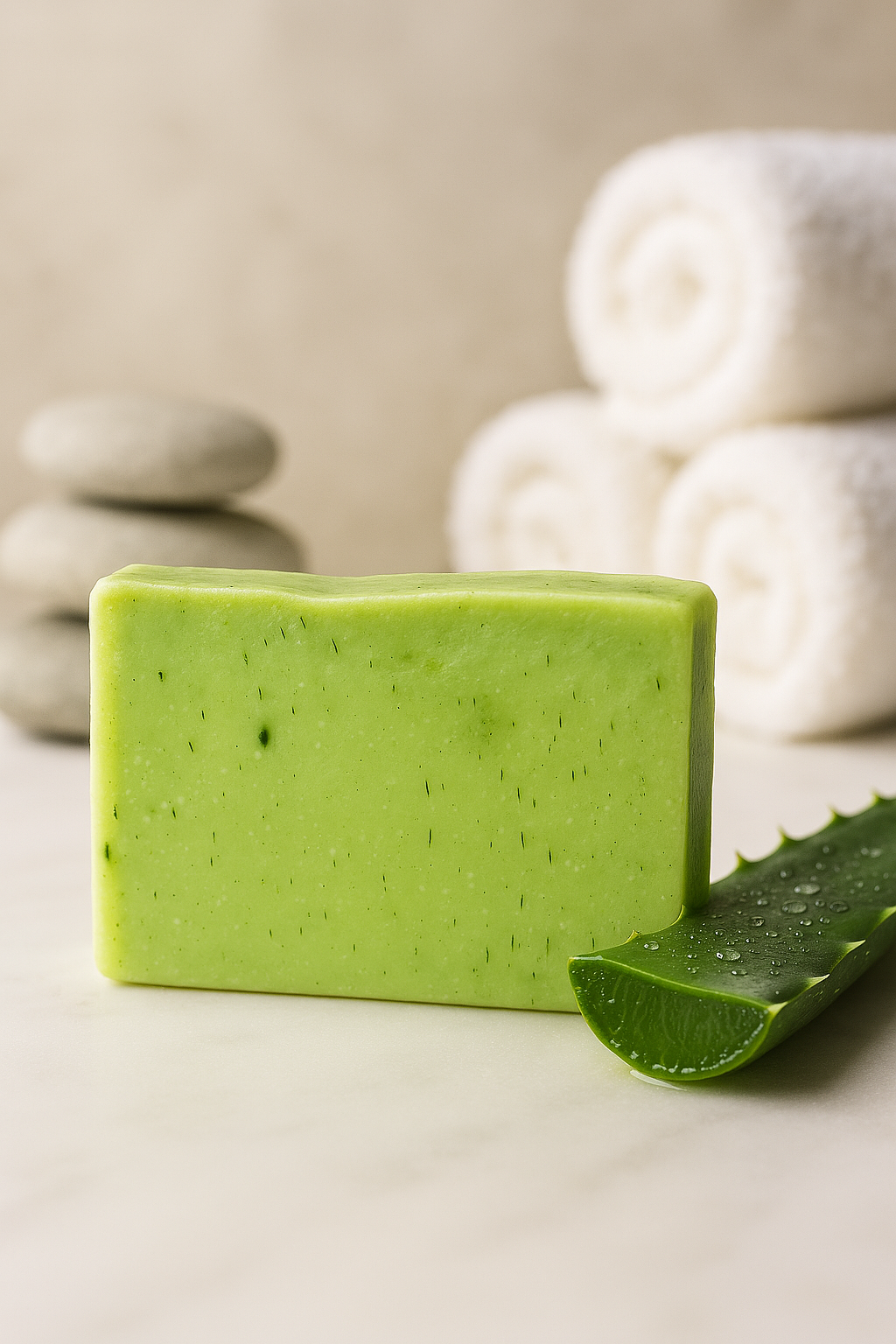 Aloe Vera Infused Handmade Soap Bar – Soothing & Hydrating