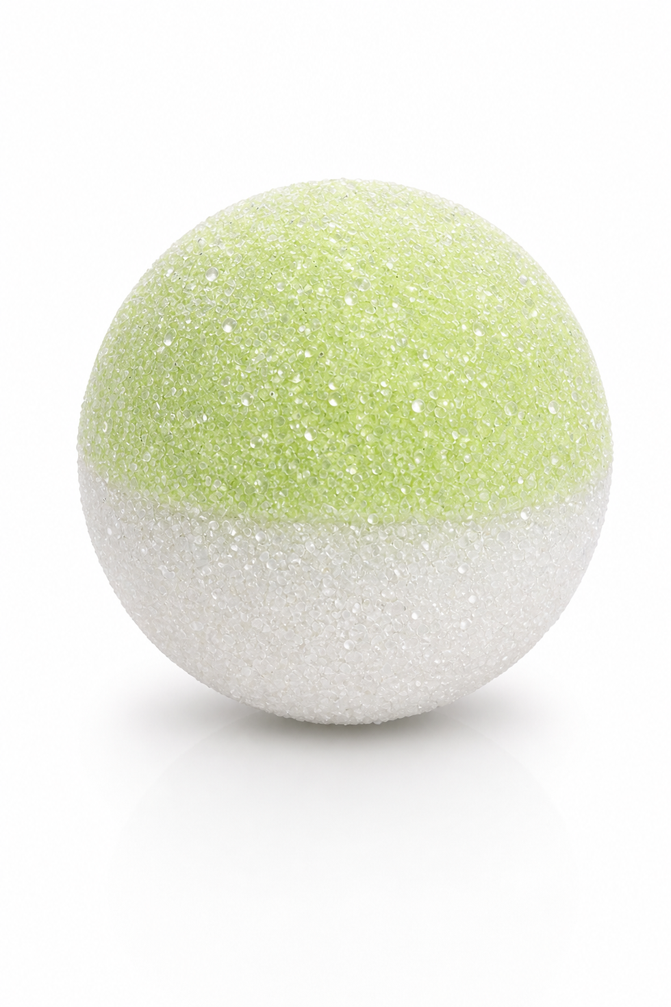 Gardenia Foaming Bath Bomb – Elegant light Green and White Floral Luxury