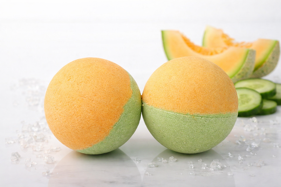 Cucumber Melon Bath Bomb – Fresh, Fruity Spa Fizzy for Glowing Skin