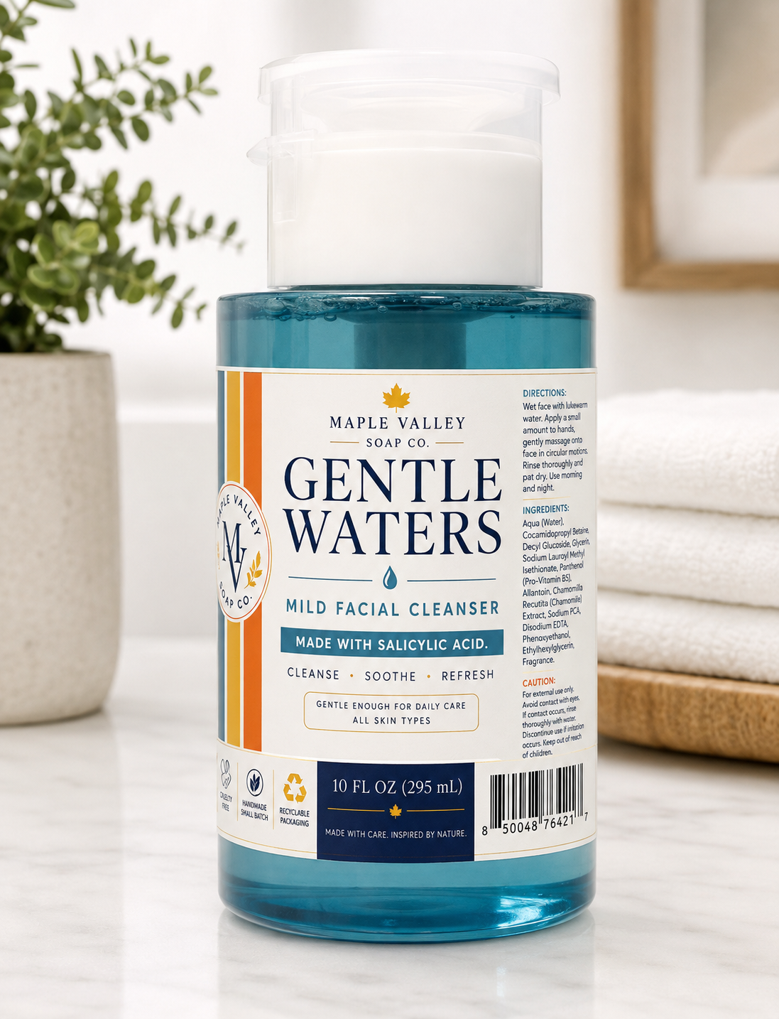 Gentle Waters™ Mild Facial Wash with 2% Salicylic Acid