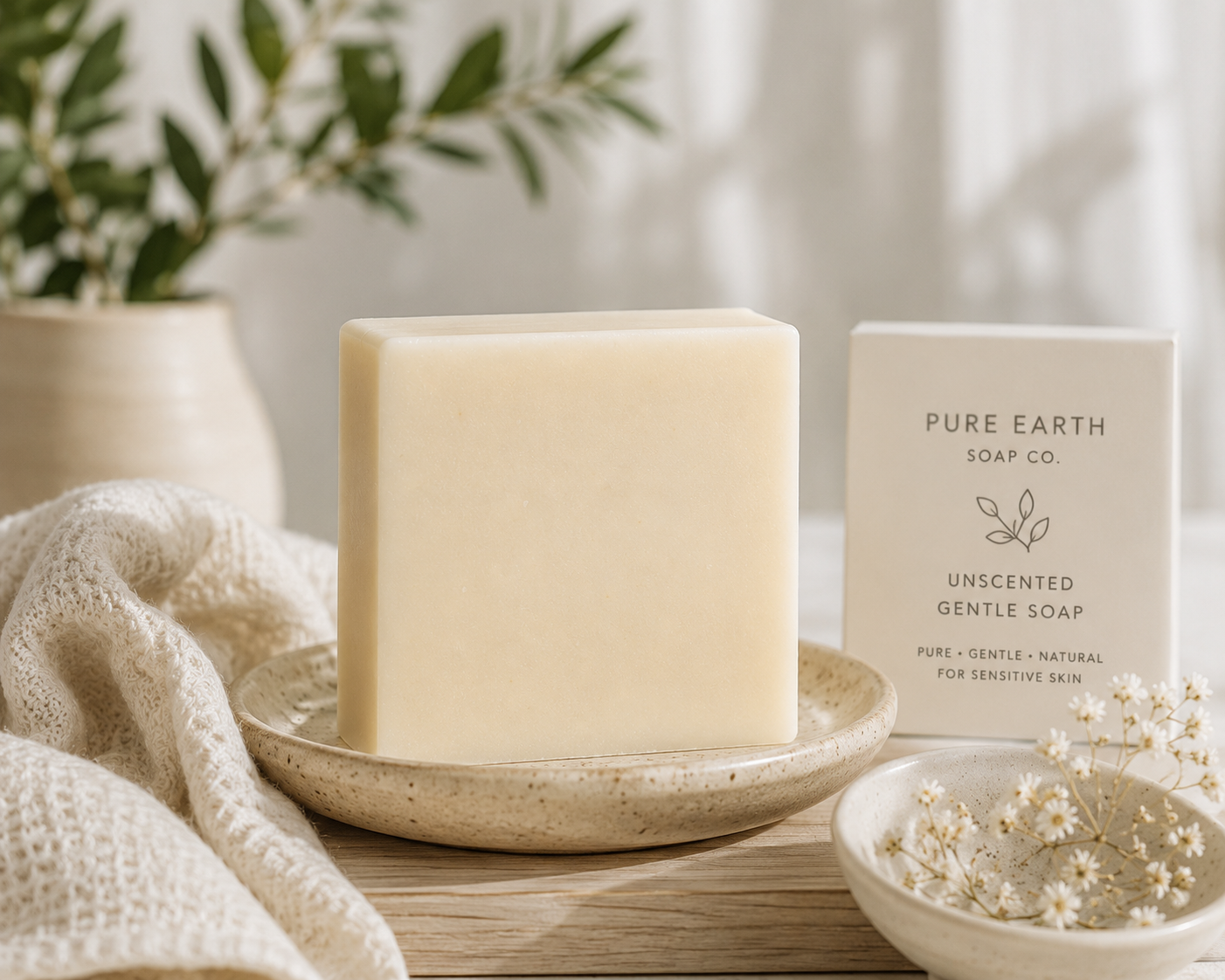 Pure Earth — Unscented & Uncolored-Handmade Soap