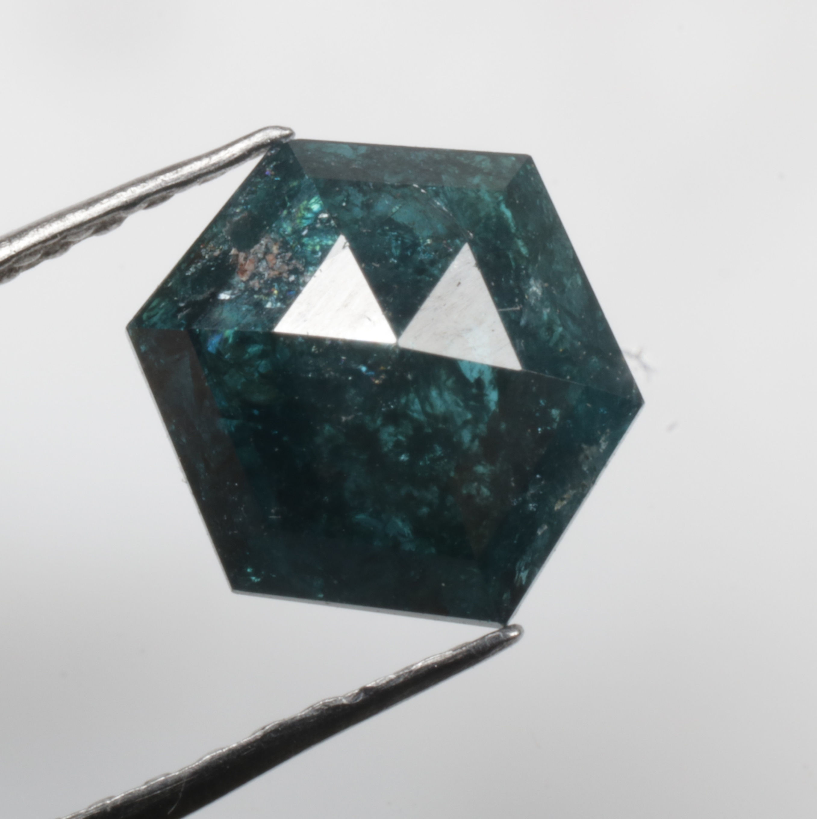 0.92 CT 7.5 X 6.1 MM Blue Hexagon Diamond Hexagon cut Blue Diamond Fancy cut