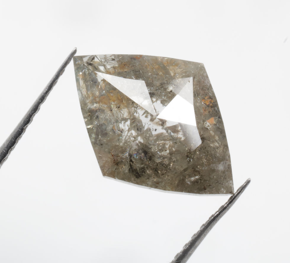 Thumbnail: 2.69 CT 12.5 X 9.0 MM Kite cut Natural Salt and Pepper Fancy color Diamond