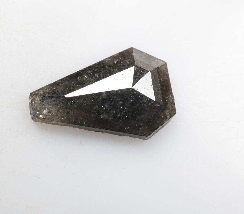 Thumbnail: 1.11 CT 9.9 X 6.5 MM Natural Loose Coffin cut Diamond for Black Coffin Ring