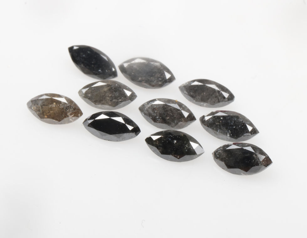 Thumbnail: 1.46 CT 5.0 X 2.5 MM Marquise Brilliant Cut Natural Salt and Pepper Diamond Lot