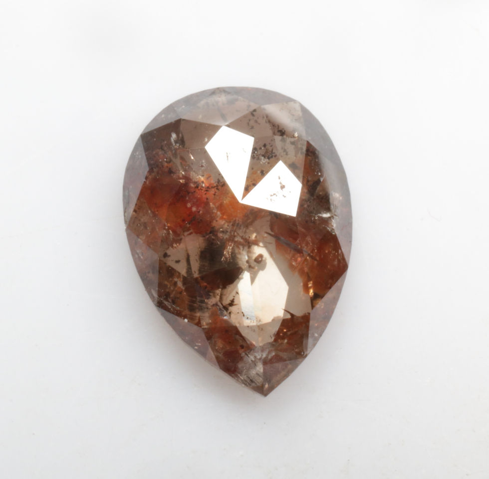 Thumbnail: 2.0 CT 10.4 X 7.5 MM Natural Pear cut Salt and Pepper Fancy Diamond