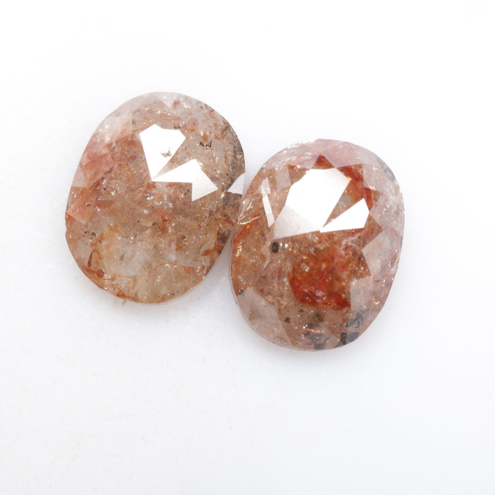 Thumbnail: 2.53 CT 8.3 X 6.5 MM Natural Loose Oval cut Diamond Pair for Earring Gifts