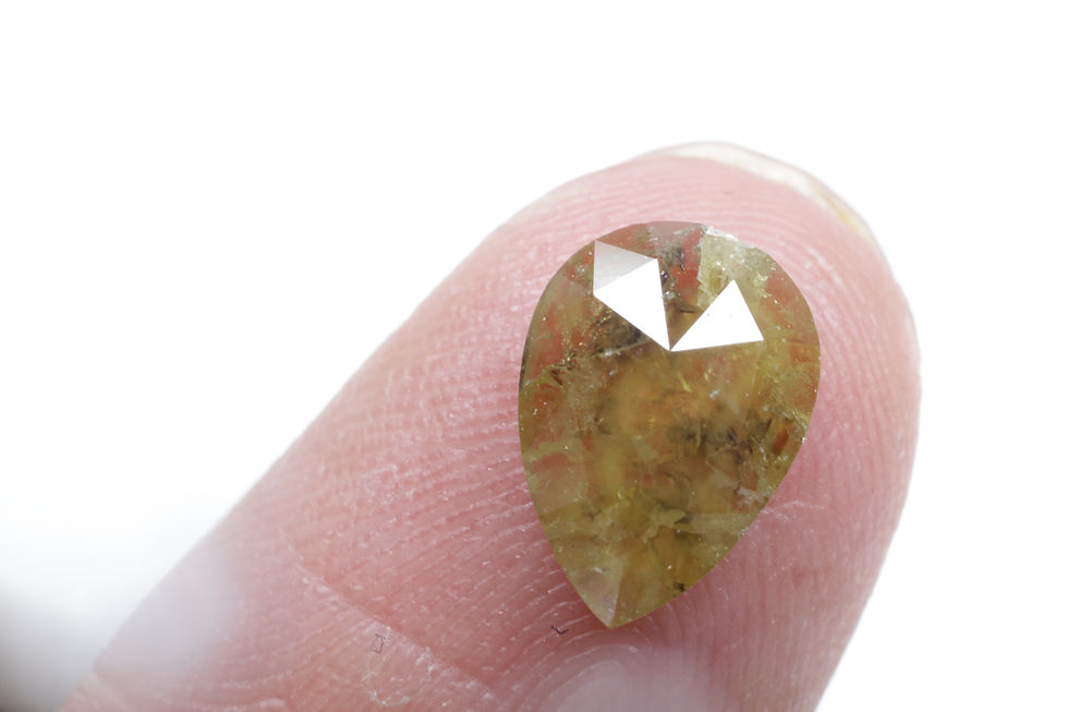 Thumbnail: 1.18 CT 9.9 X 7.1 MM Natural Pear cut Fancy color Diamond for Pear Ring Gift