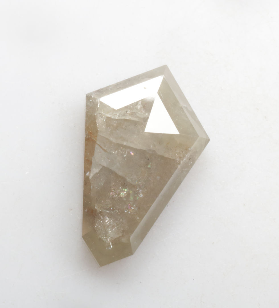 Thumbnail: 2.29 CT 12.5 X 7.8 MM Natural Kite Cut Loose Diamond, White Grey color