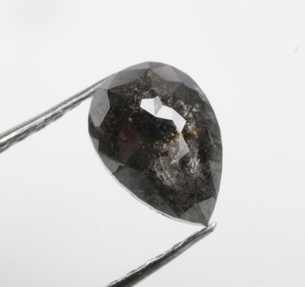 Thumbnail: 0.90 CT 6.8 X 4.7 MM Natural Pear cut Loose Rose cut Diamond for Pear Cut Ring