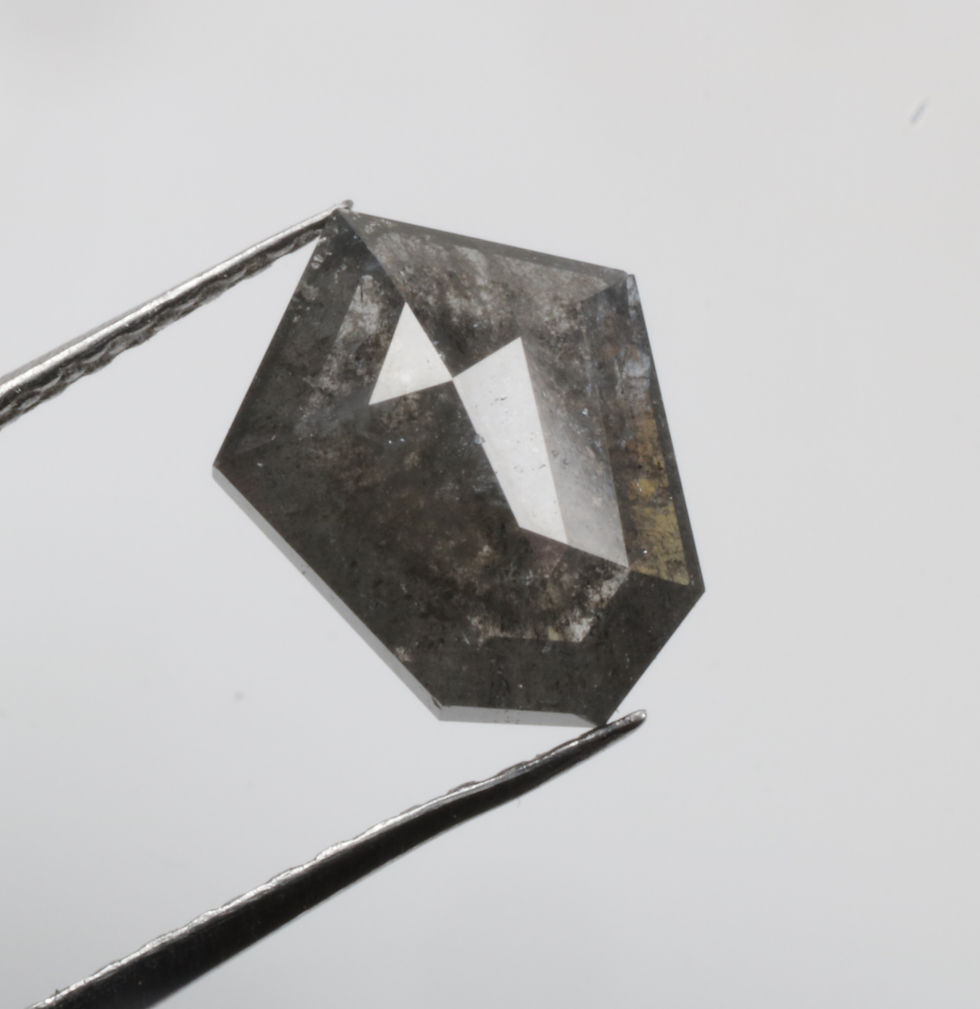 Thumbnail: 1.28 CT 8.6 X 7.0 MM Natural Loose Salt and Pepper Shield Kite Cut Diamond