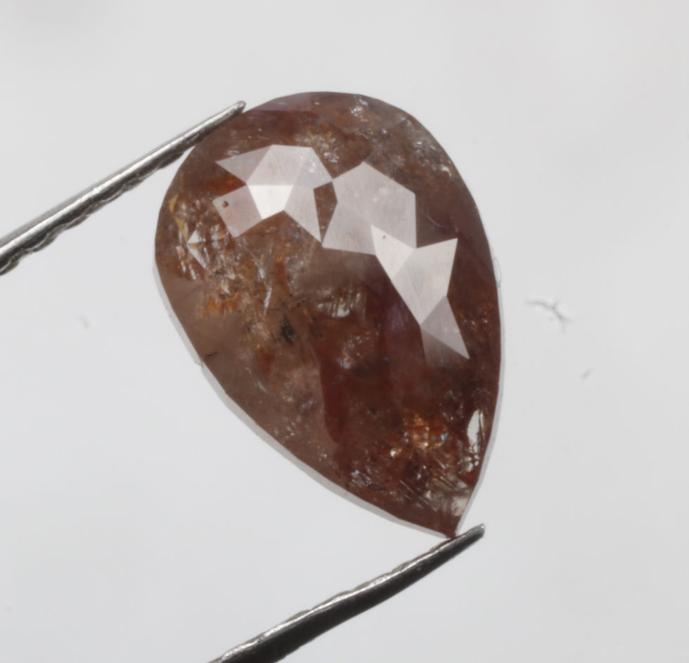 1.29 CT 8.5 X 5.8 MM Natural Loose Pear shape Fancy Red/Peach color Diamond