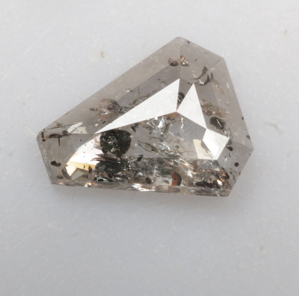 Thumbnail: 0.54 CT 7.1 X 5.8 MM Natural Salt and Pepper Coffin Shape Diamond, Loose Diamond