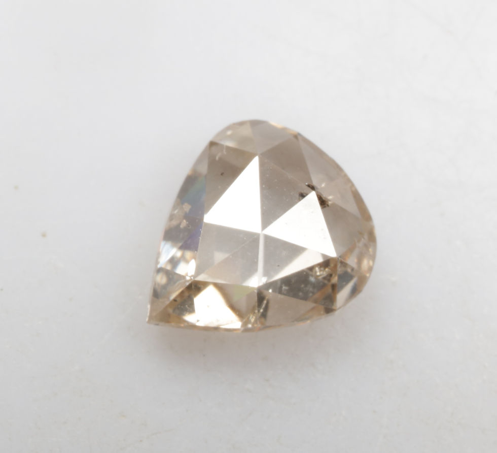 Thumbnail: 0.88 CT 6.8 X 5.8 MM Pear cut Natural Rose cut Diamond for Engagement Ring