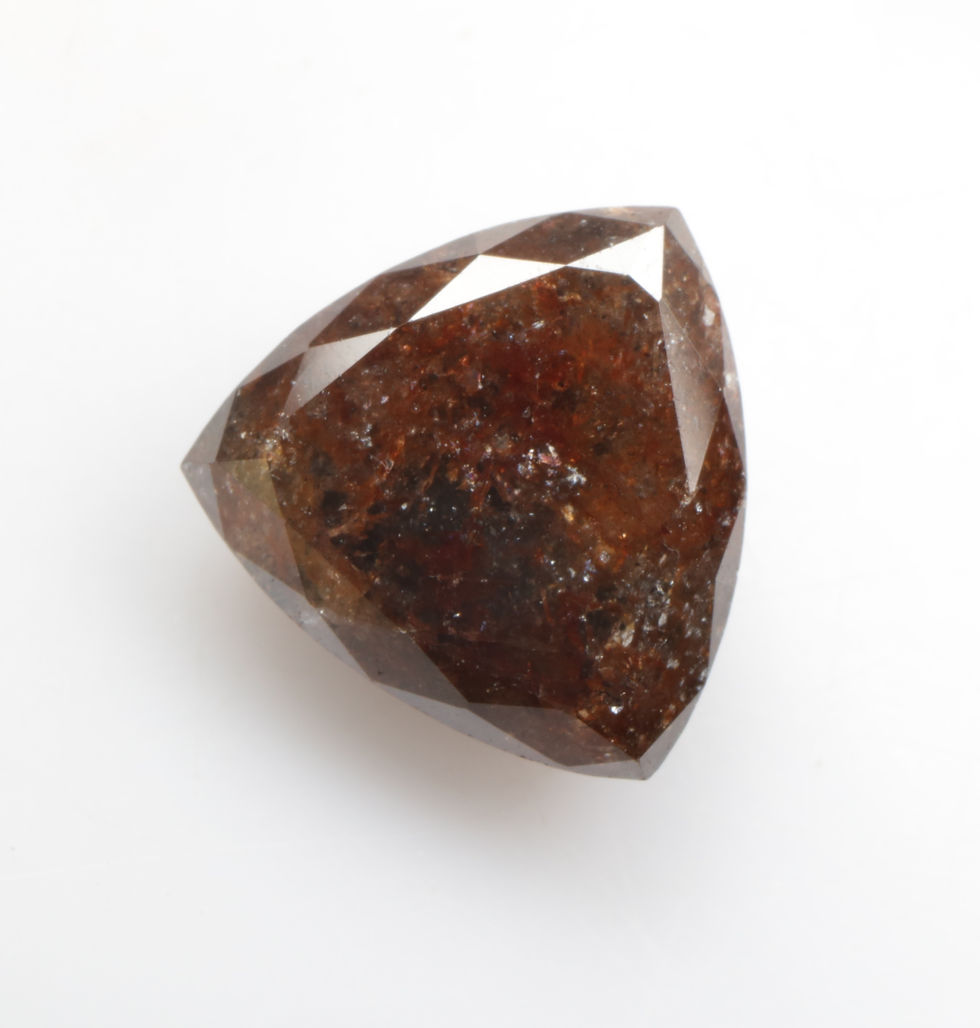 Thumbnail: 1.64 CT 7.6 X 7.5 MM Natural Trillion cut Diamond, Fancy Brown Color