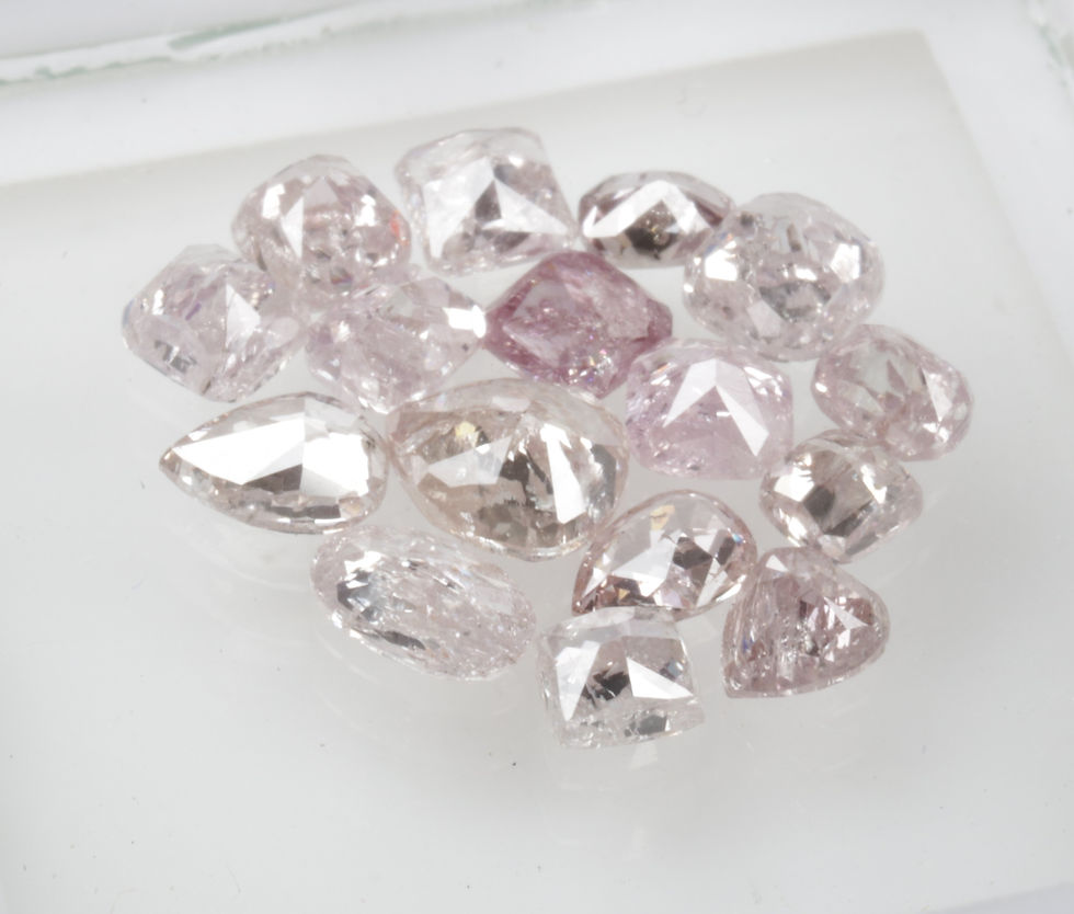 Thumbnail: 2.61 CT 4.6 X 4.0 MM to 2.5 X 2.4 MM Natural Fancy Color Pink Diamond, Mix Shape