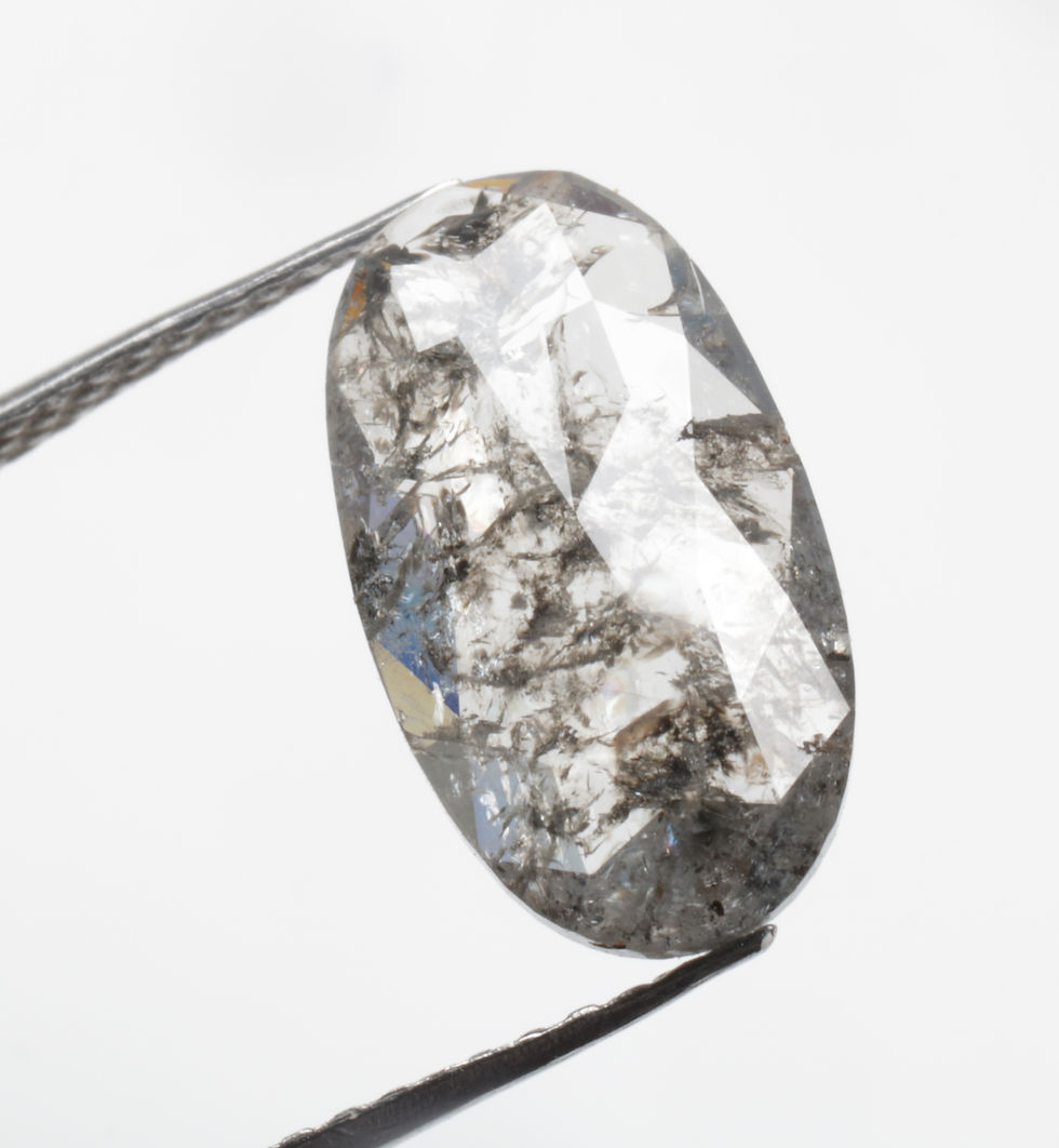 1.37 CT 11.6 X 6.6 MM Natural Loose Oval cut Diamond Grey color