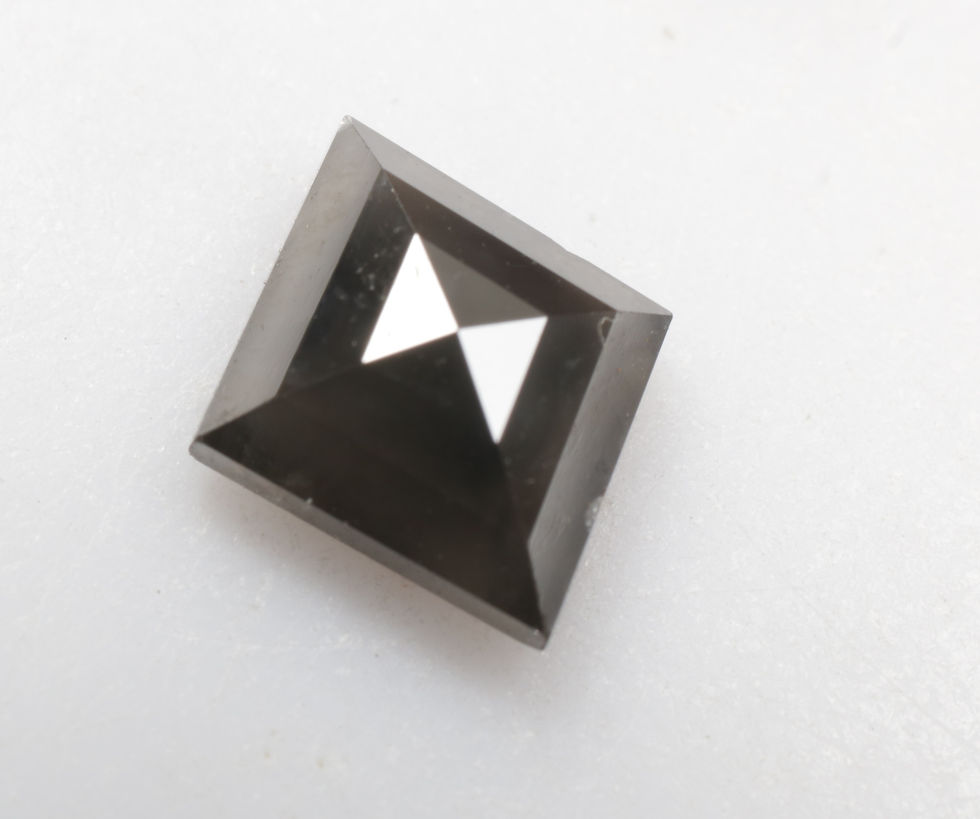 Thumbnail: 0.96 CT 8.3 X 7.2 MM Kite cut Natural Black color Diamond for Kite Ring Gift