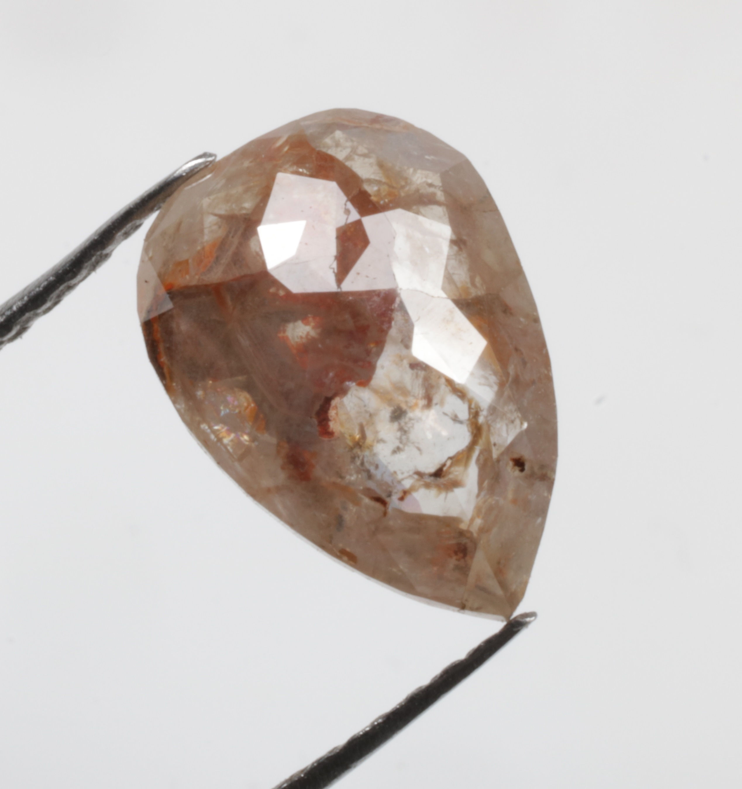 1.29 CT 9.4 X 6.5 MM Natural Loose Diamond Pear Shape Diamond Fancy Peach color